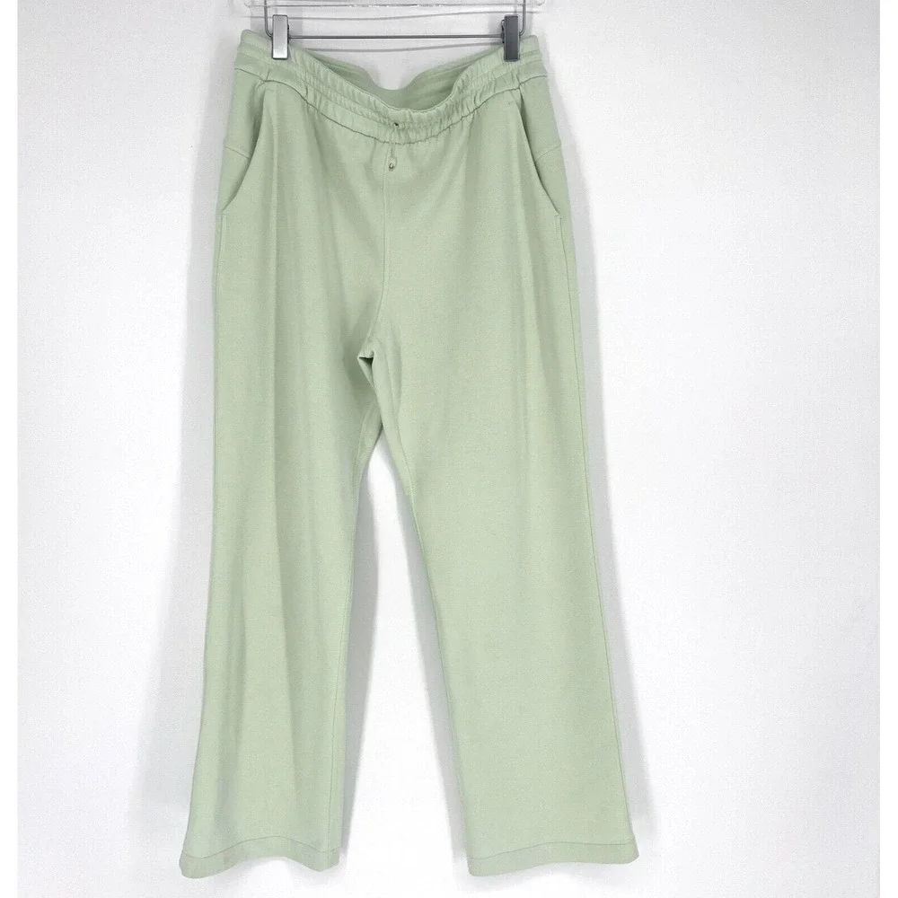 Lululemon Softstreme High-Rise Pant Womens 10 Green Sweatpant Straight‎ Leg